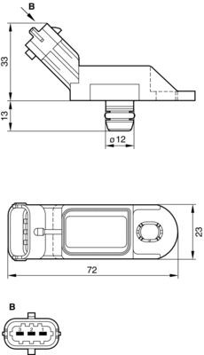 Sensor, insugslufttemperatur Bosch 0 261 230 216 BOSCH