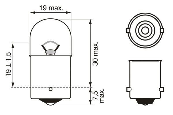 Glödlampa, blinker 12V, Fram Bosch 1 987 301 019 BOSCH