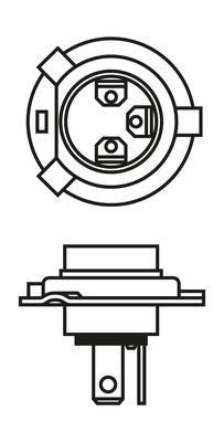 Halogenlampa H4 P43t 12V Bosch 1 987 301 109 BOSCH