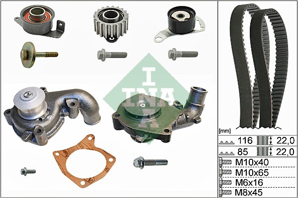 Kamremskit med vattenpump Ina 530 0104 31 INA