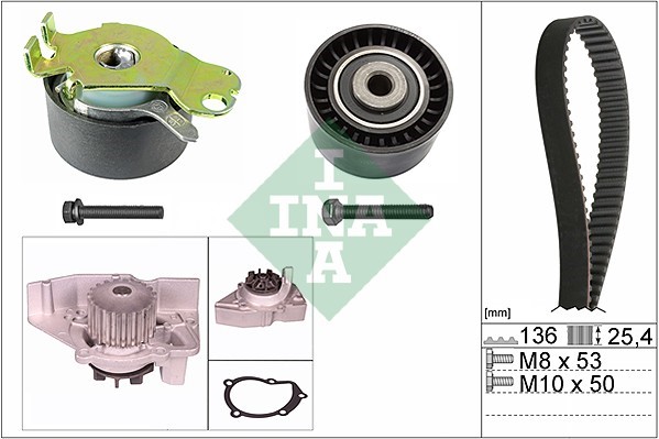 Kamremskit med vattenpump Ina 530 0236 30 INA