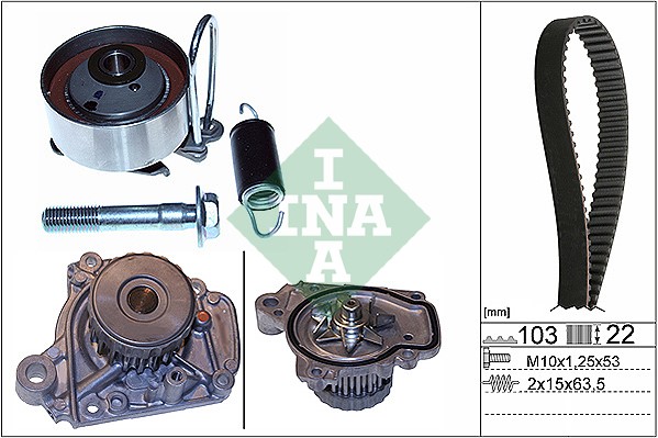 Kamremskit med vattenpump Ina 530 0505 31 INA Kamremskit med vattenpump Ina 530 0505 31 INA