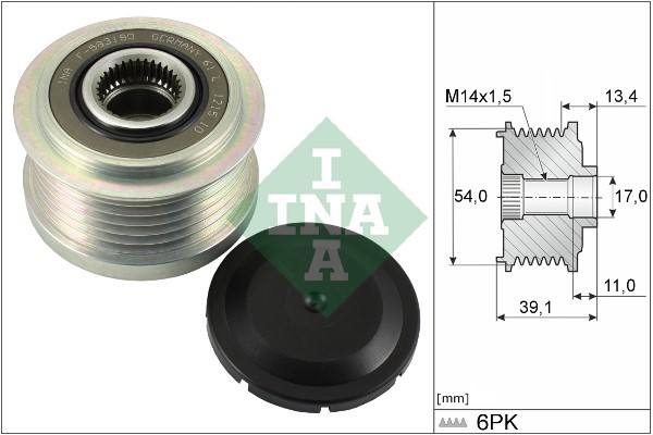 Frihjulskoppling, generator Ina 535 0311 10 INA