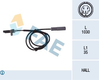 ABS-givare, Sensor, hjulvarvtal, Bakaxel Fae 78043 FAE ABS-givare, Sensor, hjulvarvtal, Bakaxel Fae 78043 FAE
