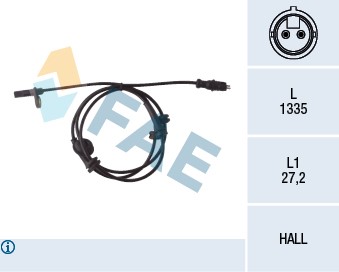 ABS-givare, Sensor, hjulvarvtal, framaxel vänster Fae 78047 FAE ABS-givare, Sensor, hjulvarvtal, framaxel vänster Fae 78047 FAE