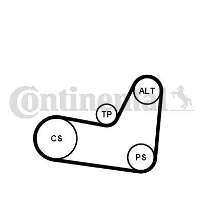 Drivremsats Contitech 6PK1070K2 CONTITECH