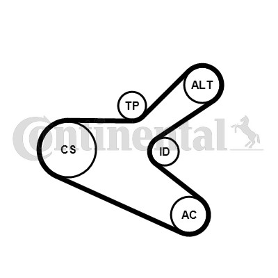 Drivremsats Contitech 6PK1153K2 CONTITECH
