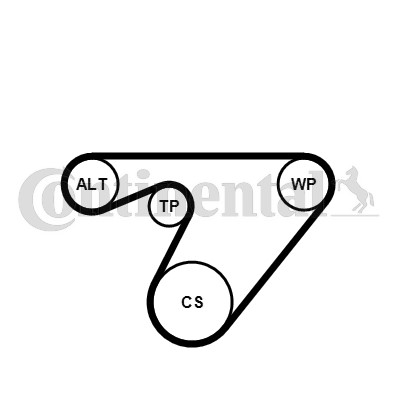 Drivremsats Contitech 6PK1180K3 CONTITECH