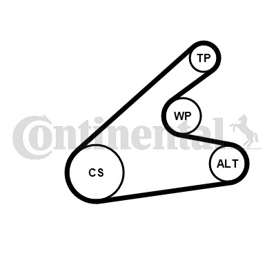 Drivremsats Contitech 6PK1306K2 CONTITECH