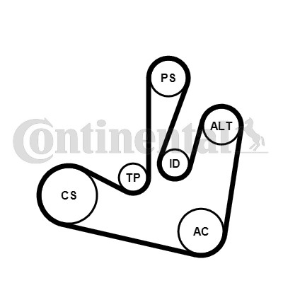 Drivremsats Contitech 6PK1750K2 CONTITECH