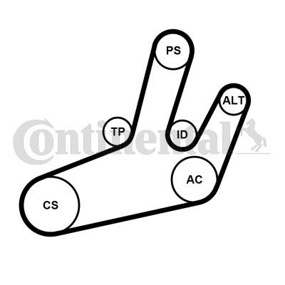 Drivremsats Contitech 6PK1780K1 CONTITECH