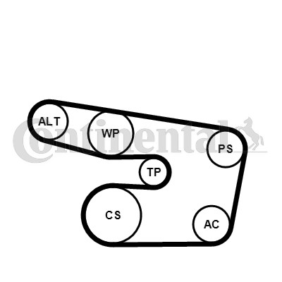 Drivremsats Contitech 6PK1873K3 CONTITECH