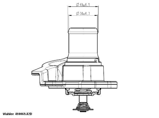Termostat, kylvätska Borgwarner (wahler) 410937.82D BorgWarner (Wahler)