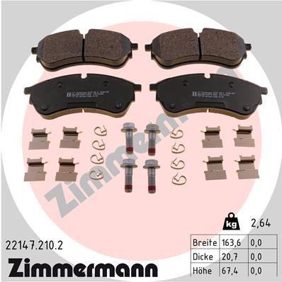 Bromsbeläggsats, Framaxel ZIMMERMANN