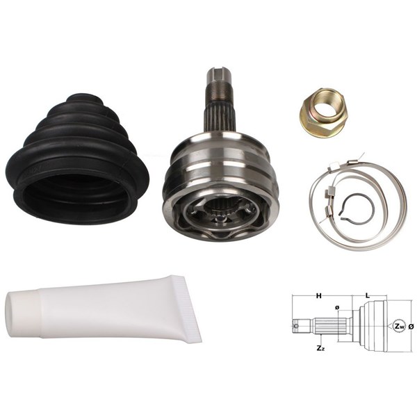 Drivknut, P�å hjulsidan Fast FT25019K FAST