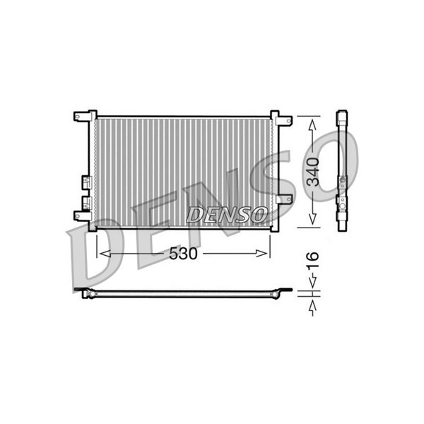 Kondensor, klimatanläggning Denso DCN01011 DENSO