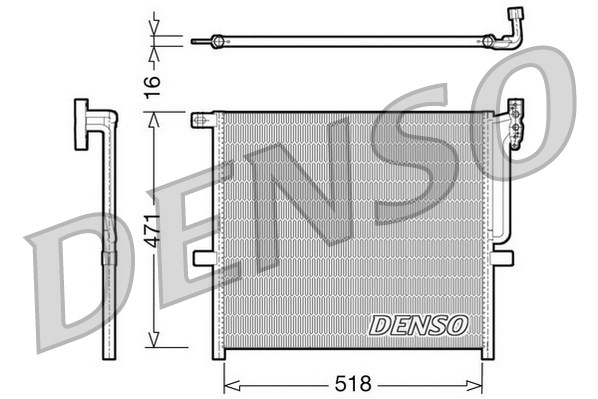 Kondensor, klimatanläggning Denso DCN05001 DENSO