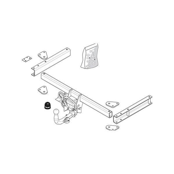 Dragkrok, Avtagbar Brink 493200 BRINK