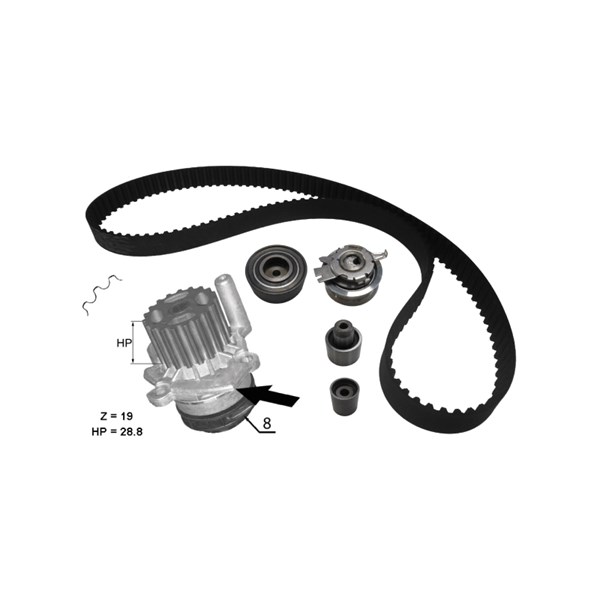 Kamremskit med vattenpump DOLZ