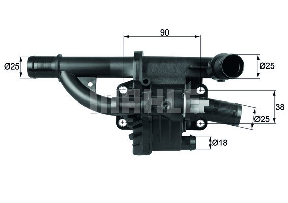 Termostat, kylvätska Mahle Behr TH 40 83 MAHLE