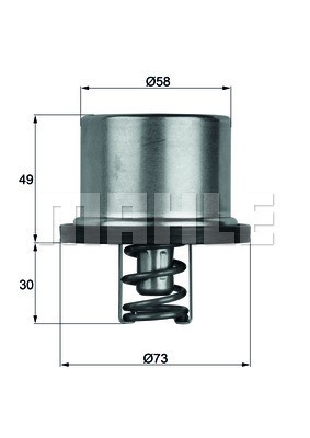 Termostat, kylvätska Mahle Behr THD 1 86 MAHLE