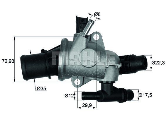 Termostat, kylvätska Mahle Behr TI 152 88 MAHLE