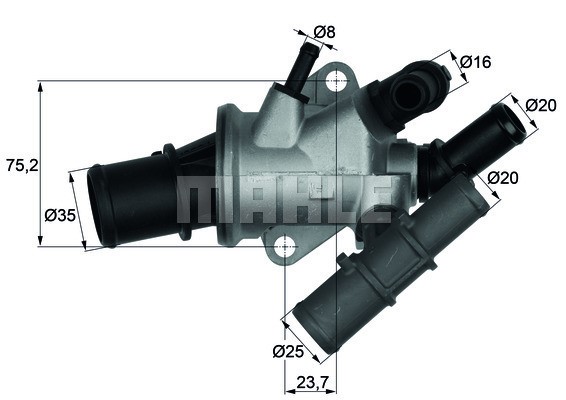 Termostat, kylvätska Mahle Behr TI 165 88 MAHLE