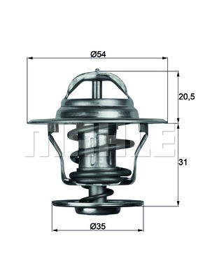 Termostat, kylvätska Mahle Behr TX 13 71D MAHLE