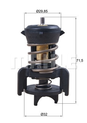 Termostat, kylvätska Mahle Behr TX 251 94D MAHLE