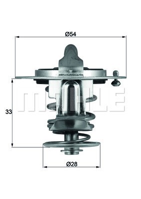 Termostat, kylvätska Mahle Behr TX 72 85D MAHLE