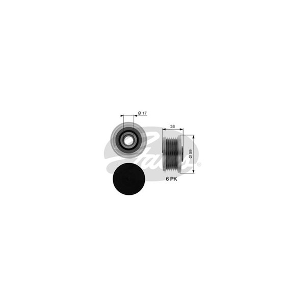 Frihjulskoppling, generator Gates Fleetrunnerâ¢ OAP7282 Gates