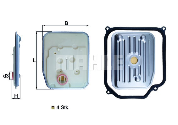 Hydraulikfilter, automatväxellåda Knecht HX 147KIT1 KNECHT