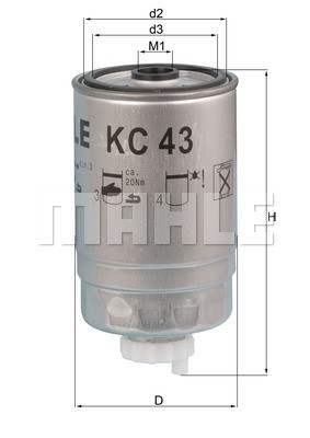 Bränslefilter Knecht KC 43 KNECHT