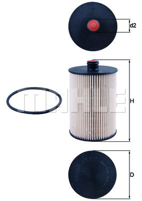 Bränslefilter Knecht KX 217D KNECHT