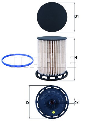 Bränslefilter Knecht KX 493D KNECHT