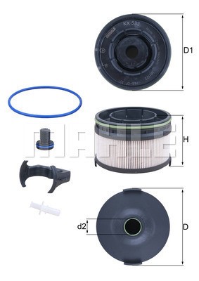 Bränslefilter Knecht KX 533KIT KNECHT