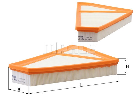 Luftfilter, Vänster Knecht LX 4253 KNECHT Luftfilter, Vänster Knecht LX 4253 KNECHT