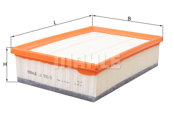 Luftfilter, Nedre Knecht LX 935/3 KNECHT