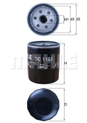 Oljefilter Knecht OC 1182 KNECHT