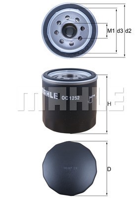 Oljefilter Knecht OC 1252 KNECHT
