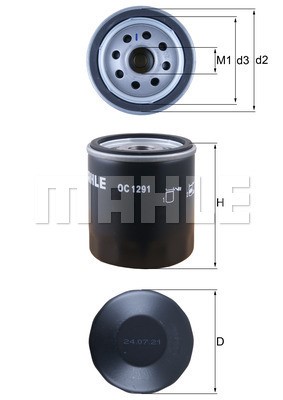 Oljefilter Knecht OC 1291 KNECHT
