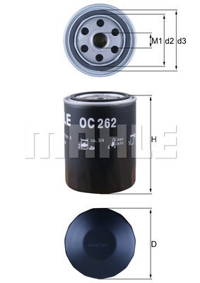 Oljefilter Knecht OC 262 KNECHT