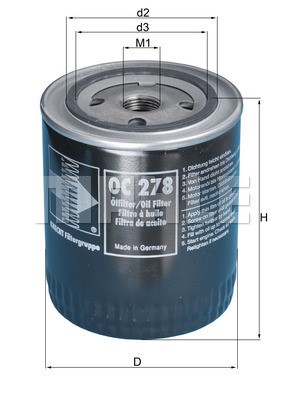 Oljefilter Knecht OC 278 KNECHT