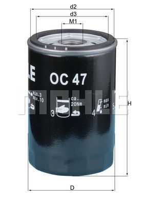 Oljefilter Knecht OC 47 OF KNECHT