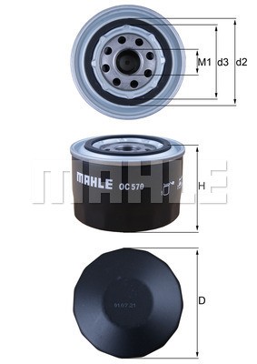 Oljefilter Knecht OC 570 KNECHT