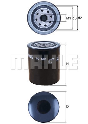 Oljefilter Knecht OC 581 KNECHT