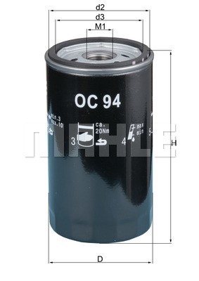 Oljefilter Knecht OC 94 KNECHT