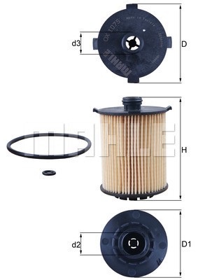 Oljefilter Knecht OX 1075D KNECHT