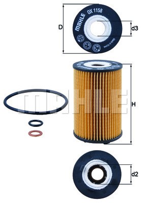 Oljefilter Knecht OX 1158D KNECHT
