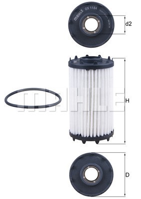 Oljefilter Knecht OX 1184D KNECHT